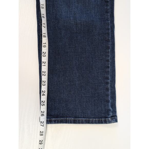 Lee Sinfully Soft Jeans Womens Petite Size 8 Blue Stretch Back Flap Elastic Wais - Picture 13 of 16